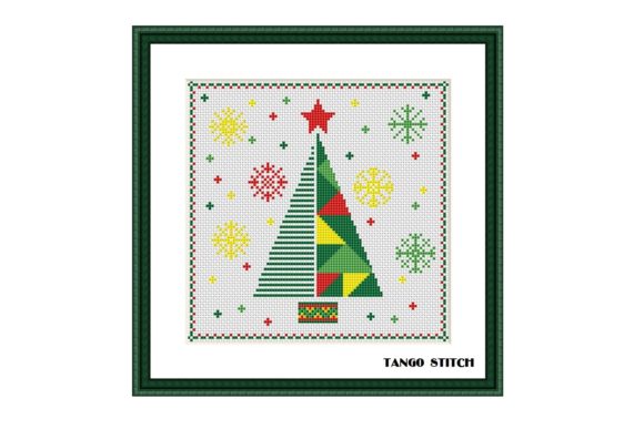 Abstract Christmas Tree Cross Stitch