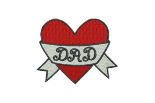 Dad Heart Tattoo: A Warm, Timeless Holiday Embroidery Choice