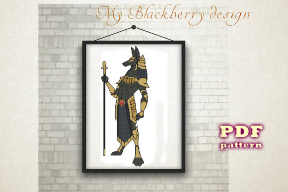 Egyptian Cross Stitch Pattern God Anubis