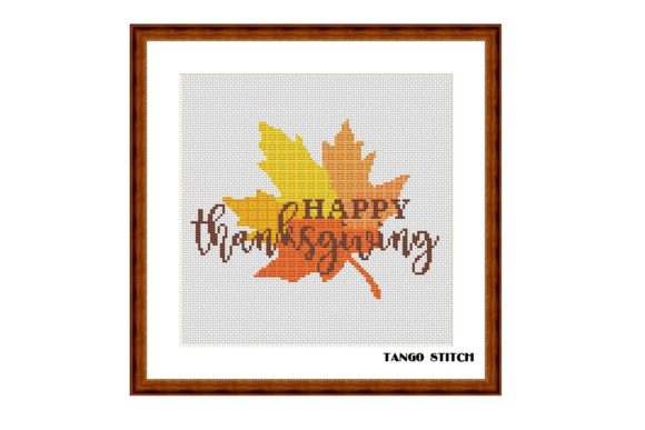 Happy Thanksgiving Cross Stitch Pattern