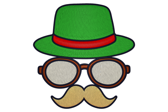 Hat, Glass, Moustache