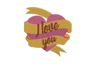Heart with Ribbon I Love You