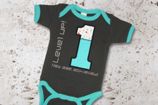 Level Up 1st Birthday Applique