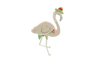 Mexican Flamingo Embroidery Design